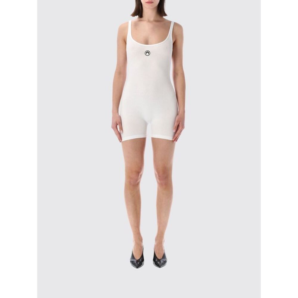 Marine Serre Women Stretch Cotton Blend Jumpsuit Marine Serre